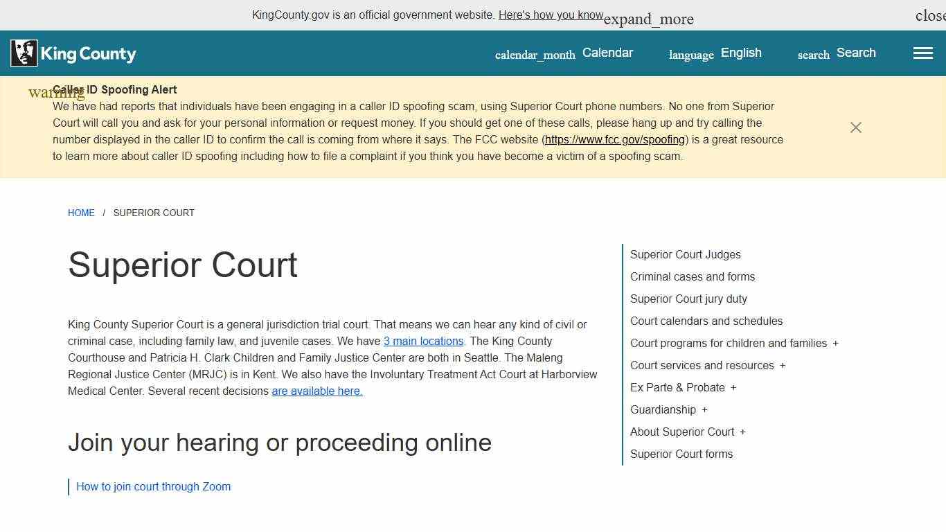 Superior Court - King County, Washington