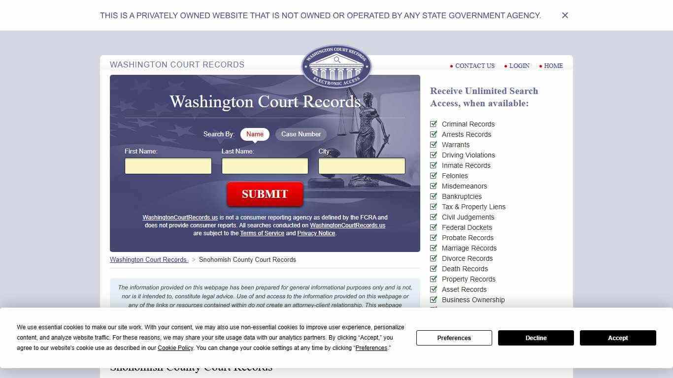Snohomish County Court Records | WashingtonCourtRecords.us