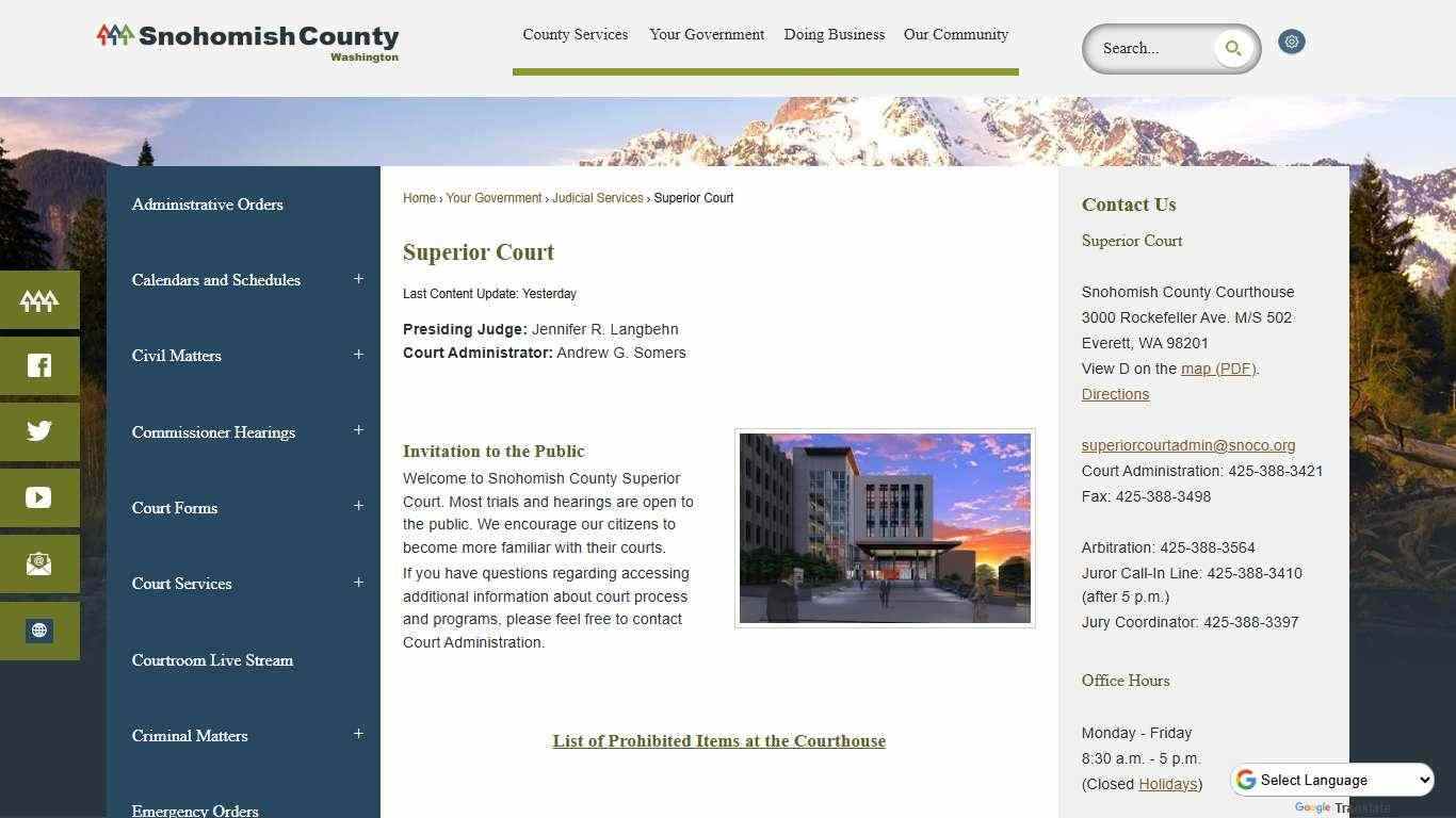 Superior Court | Snohomish County, WA - Official Website