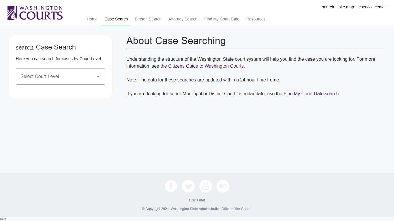 Washington Courts Case Search