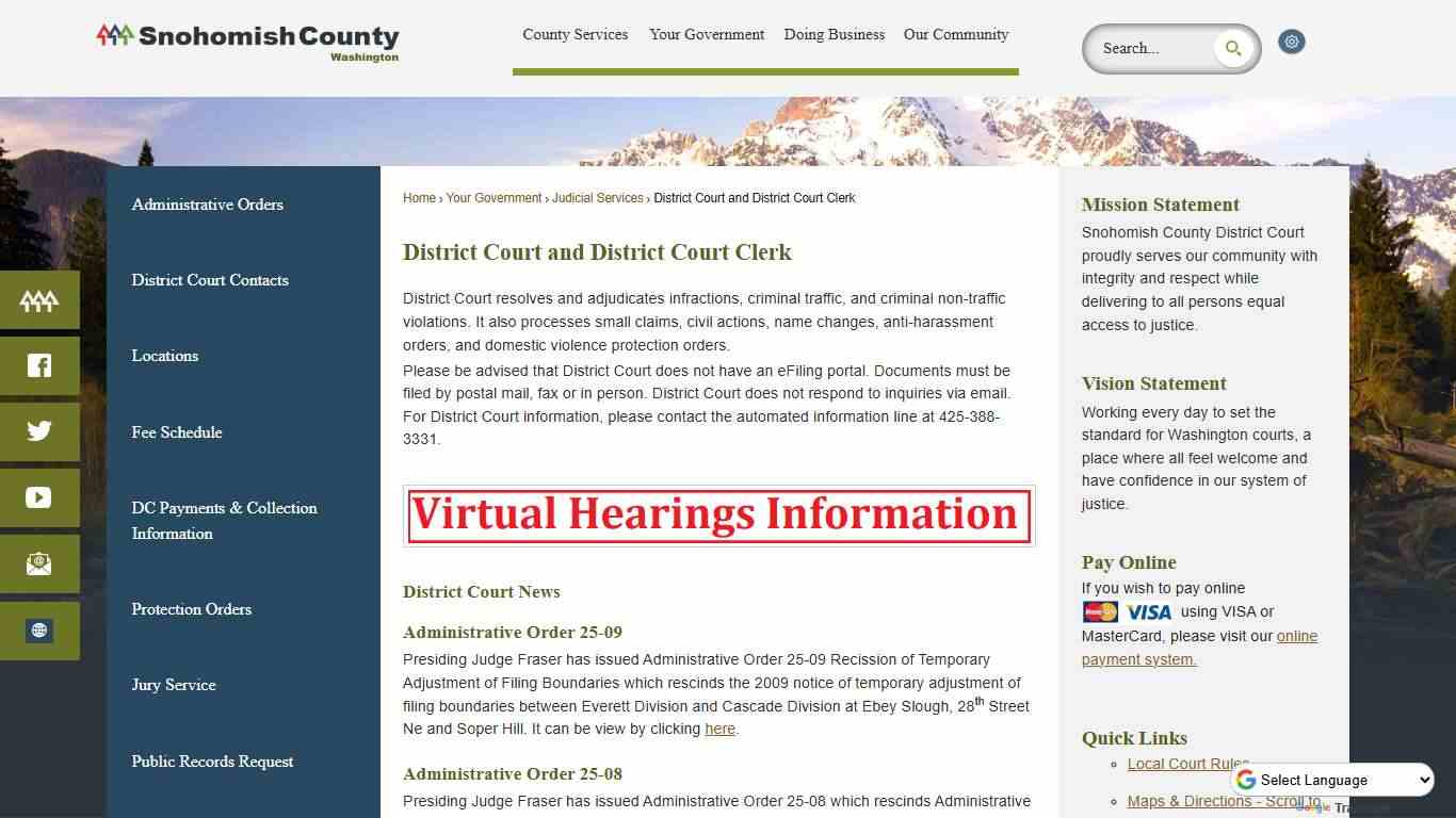 District Court and District Court Clerk | Snohomish County, WA - Official Website