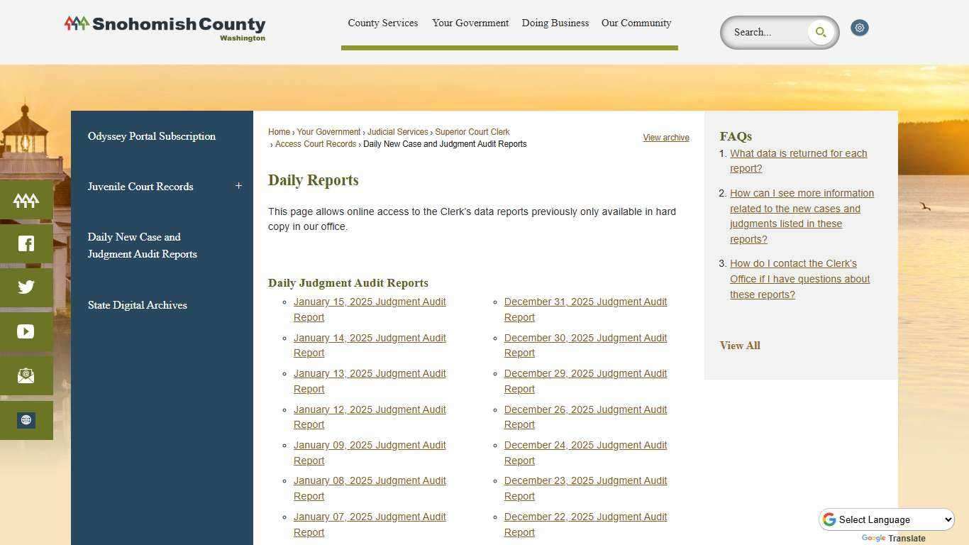 Daily Reports | Snohomish County, WA - Official Website